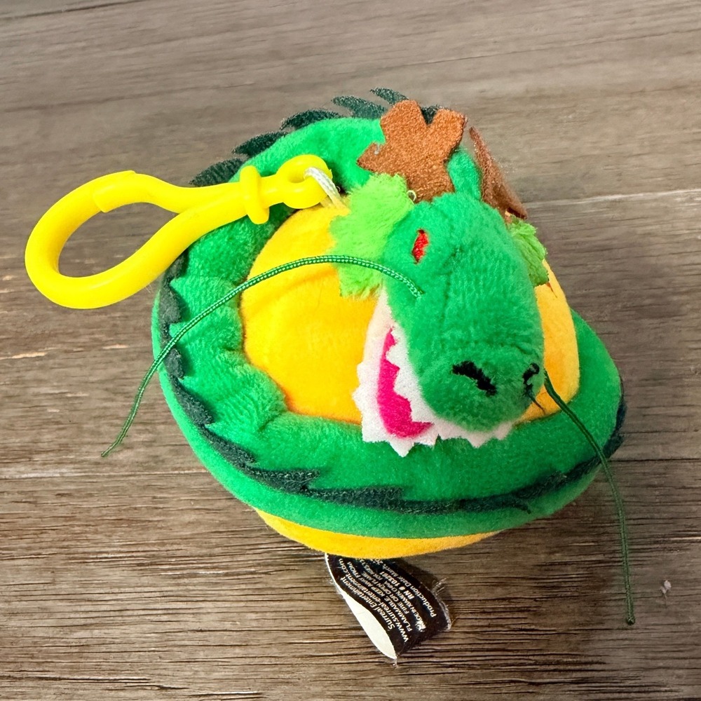 Dragon Ball Z Shenron Plush Keychain 4 Star Dragon Ball Funimation Anime Green